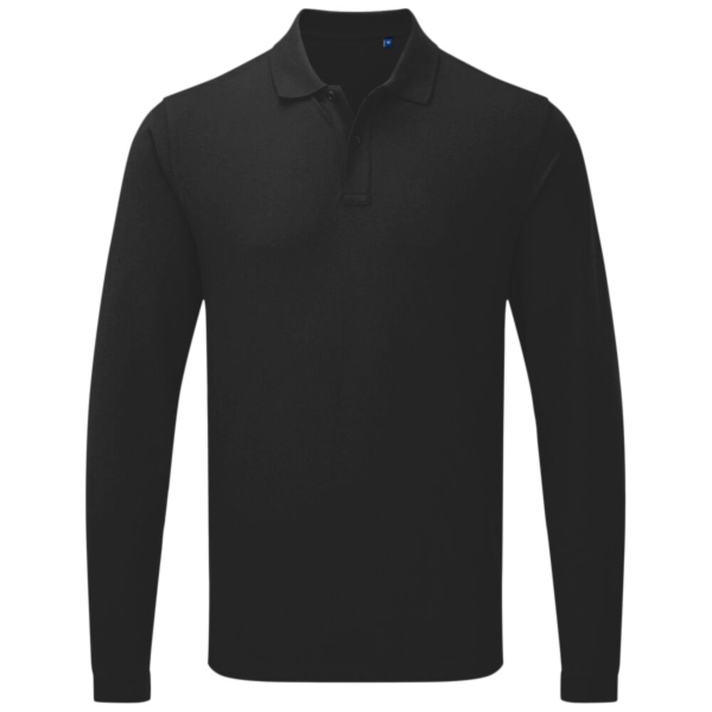 Premier Essential Unisex Long Sleeve Polo Shirt Thumbnail