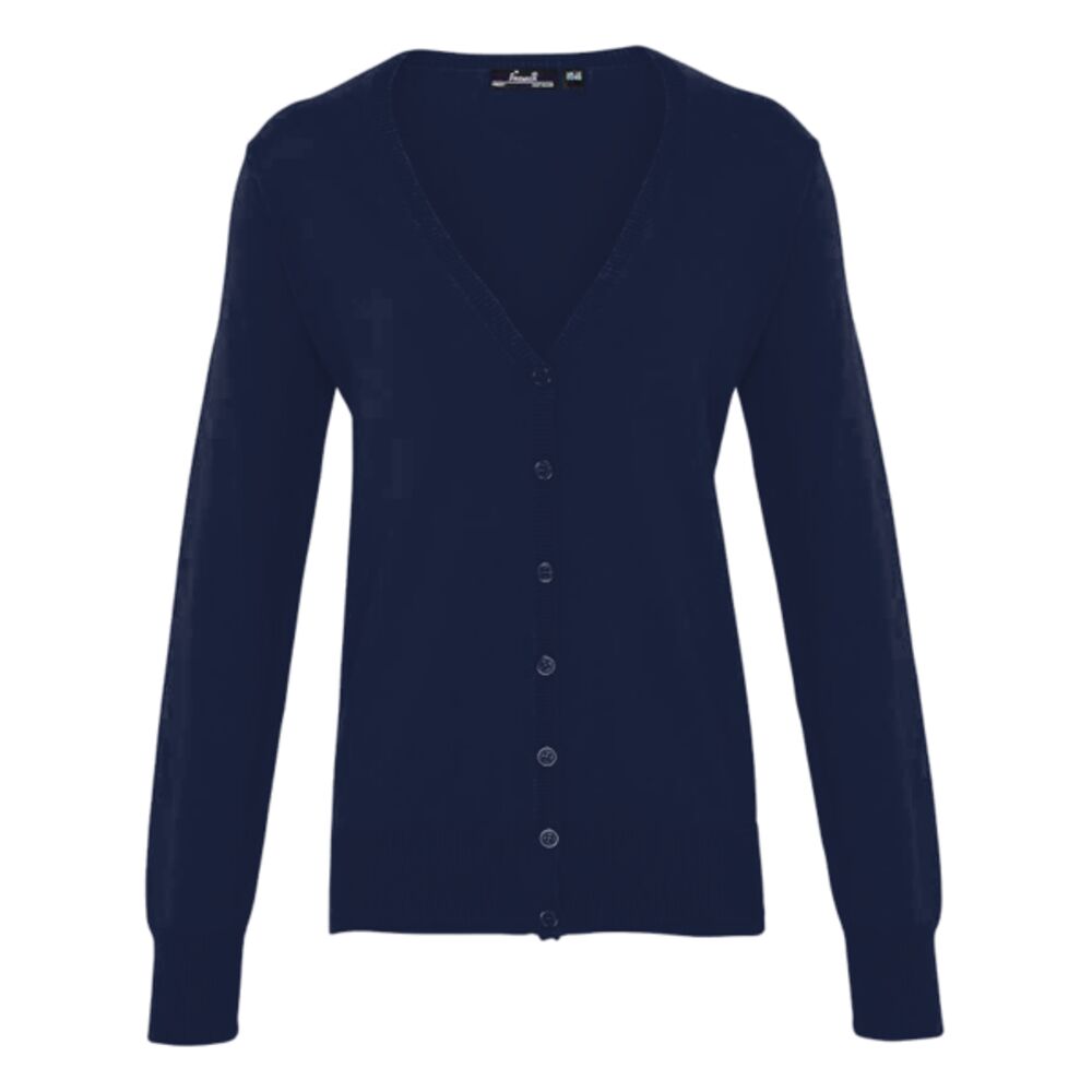 Premier Ladies Cotton Acrylic V Neck Cardigan Thumbnail