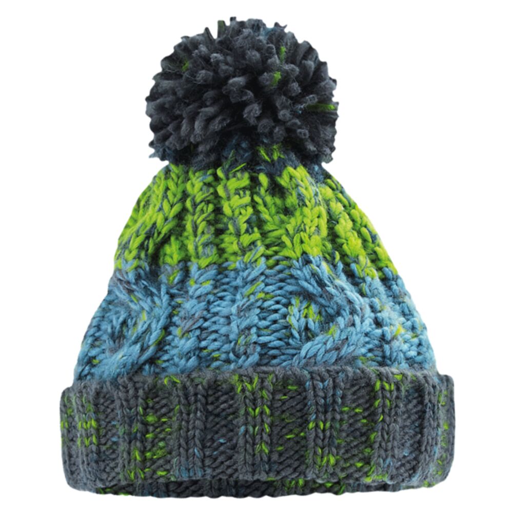 Beechfield Junior Corkscrew Pom Pom Beanie Thumbnail