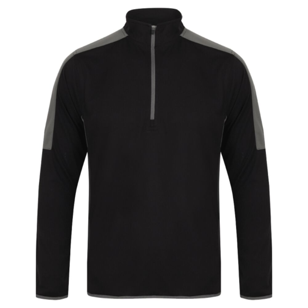 Finden + Hales Contrast Zip Neck Midlayer Top Thumbnail