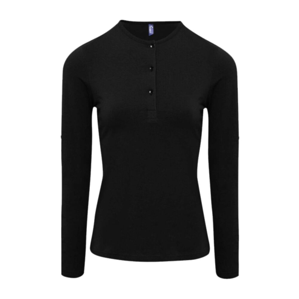 Premier Ladies Long John Roll Sleeve T-Shirt Thumbnail