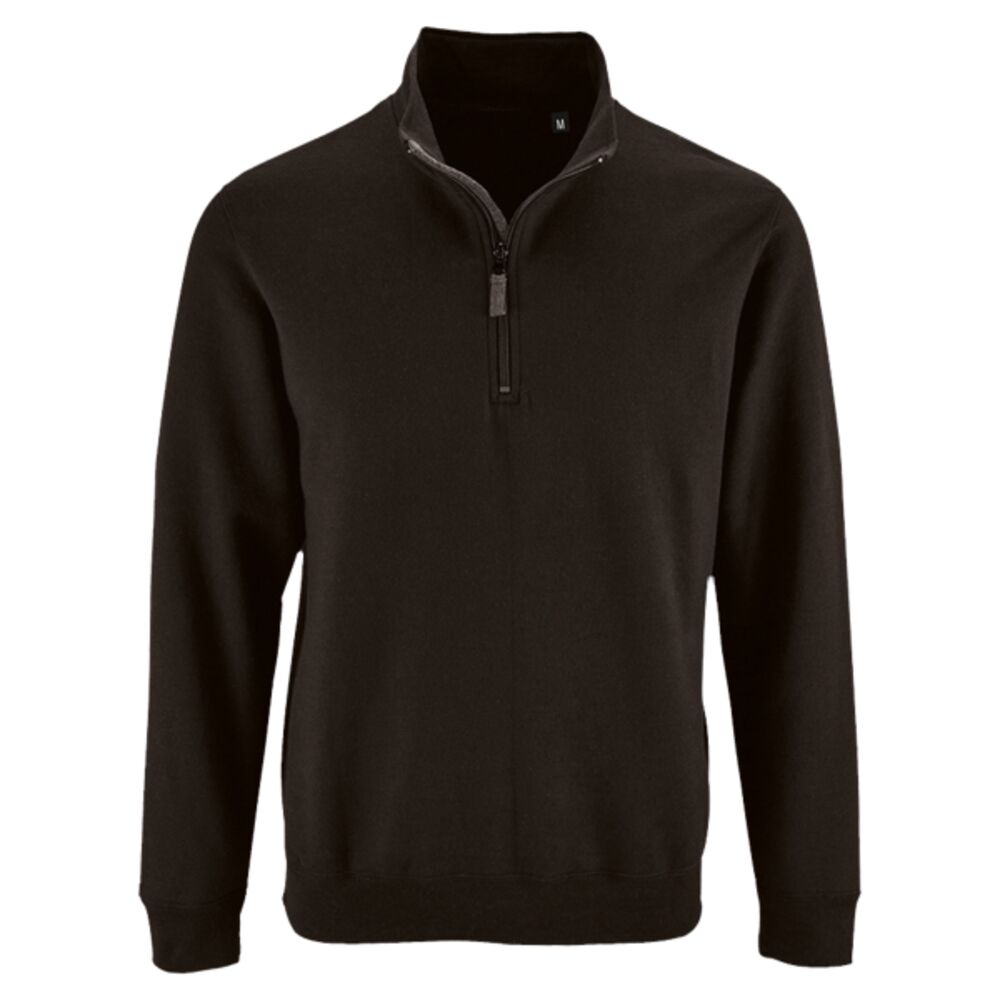 SOL'S Stan Contrast Zip Neck Sweatshirt Thumbnail